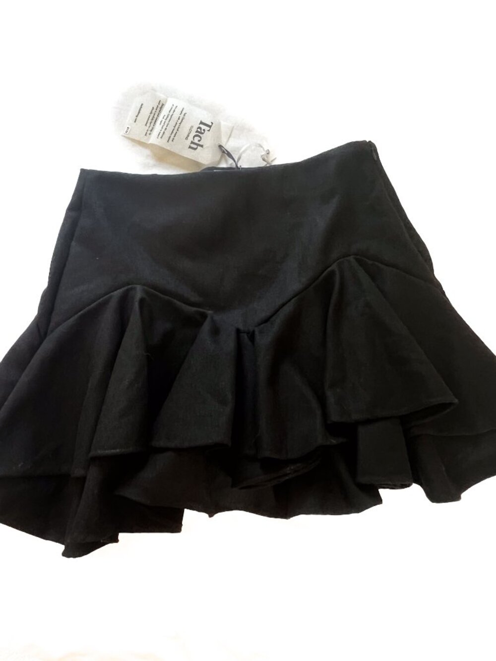 Tach Clothing Sultana Wool Mini‎ Skirt S Handmade Uruguay Flowy Black - Picture 6 of 11